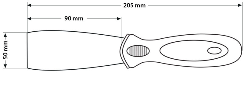 Szpachla malarska nierdzewna 50mm - obrazek 2