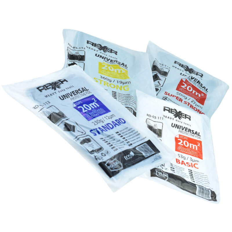 Folia malarska 4x5m HDPE 0,003mm 53g - obrazek 4