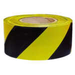 Taśma ostrzegawcza żółto-czarna 70mm x 200m - obrazek 2
