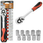 Klucze nasadowe + grzechotka 1/2" 11 elementów CRV