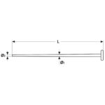 Trzonek z uchwytem T-kształtnym 100 cm - obrazek 4