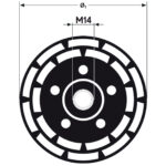 Tarcza diamentowa do szlifowania betonu, dwusegmentowa, 125 mm, M14 - obrazek 11