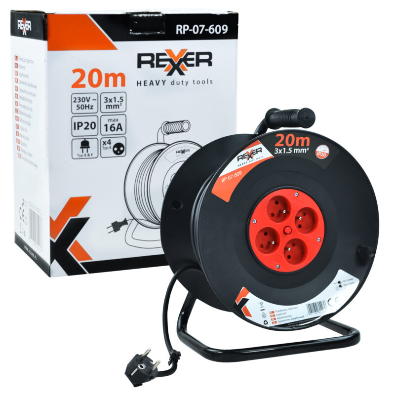 Przedłużacz na plastikowym bębnie 20 m 3x1.5 mm IP20 - obrazek 9