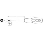 Wkrętak krzyżowy Pozidrive z końcówką magnetyczną 0x75 mm - obrazek 4
