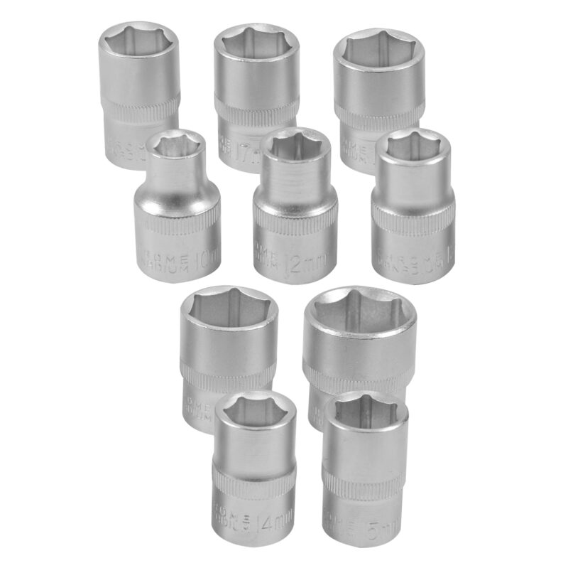 Klucze nasadowe + grzechotka 1/2" 11 elementów CRV - obrazek 4