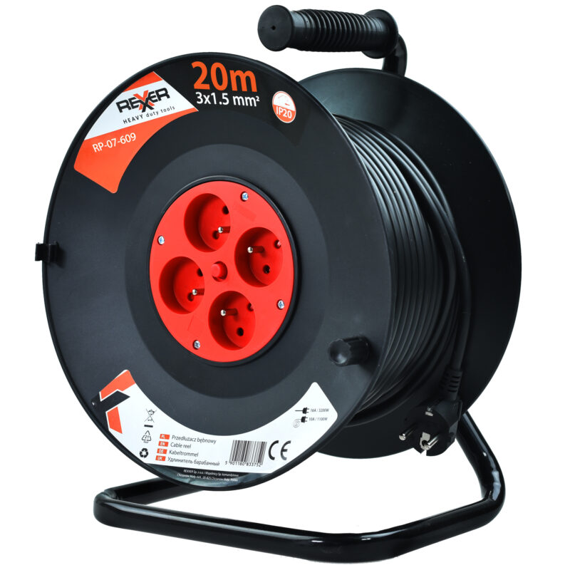 Przedłużacz na plastikowym bębnie 20 m 3x1.5 mm IP20 - obrazek 3