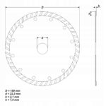 Tarcza diamentowa turbo 150 x 22,2 mm - obrazek 2
