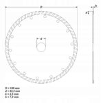 Tarcza diamentowa turbo 180 x 22,2 mm - obrazek 2