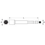 Nasadka magnetyczna Hex 1/4" 8x65 mm - obrazek 5