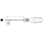 Wkrętak płaski z końcówką magnetyczną 3x75 mm - obrazek 3