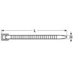 Opaski Zaciskowe 4.8x250 mm 100 Sztuk Czarne - obrazek 3