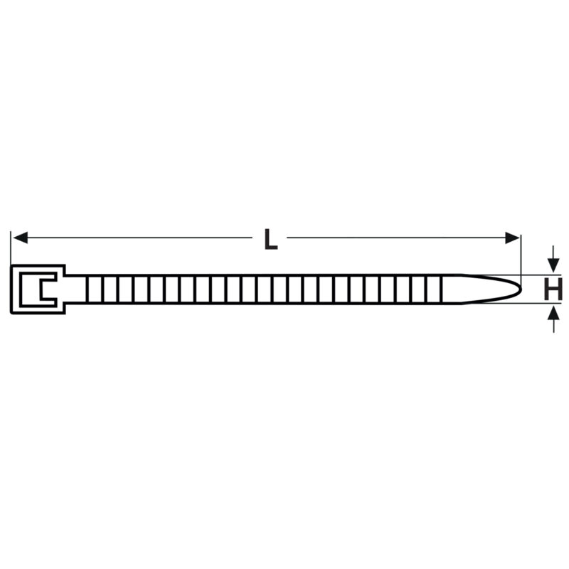Opaski Zaciskowe 4.8x250 mm 100 Sztuk Czarne - obrazek 3