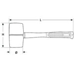 Młotek gumowy 450 g - obrazek 6