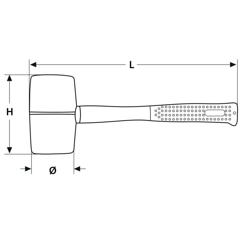 Młotek gumowy 450 g - obrazek 6