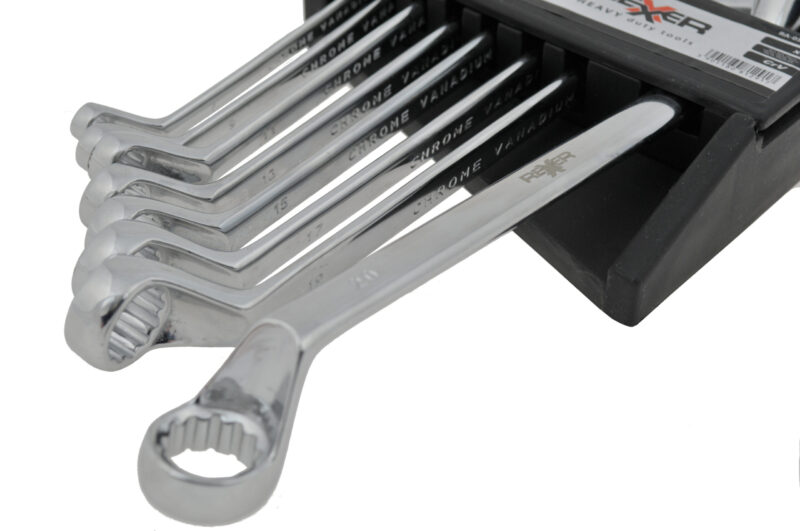 Klucze oczkowe odgięte 6-22 mm 8 sztuk CRV - obrazek 6