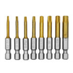 Zestaw końcówek wkrętakowych 1/4" Torx T8-T40, 50 mm, 8 sztuk