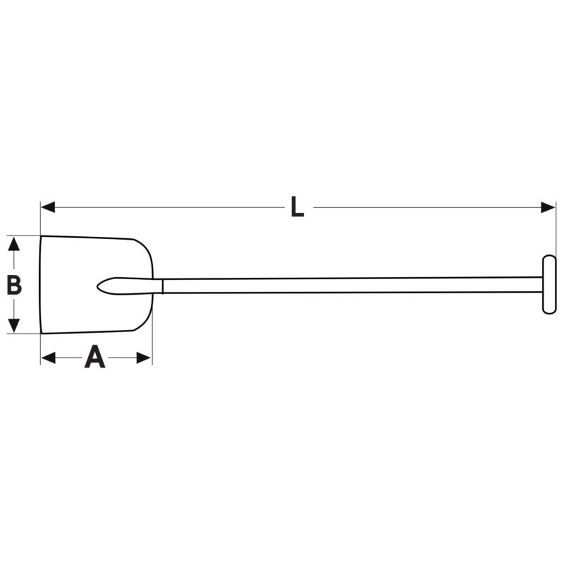 Łopata piaskowa, drewniany trzonek 120 cm - obrazek 3