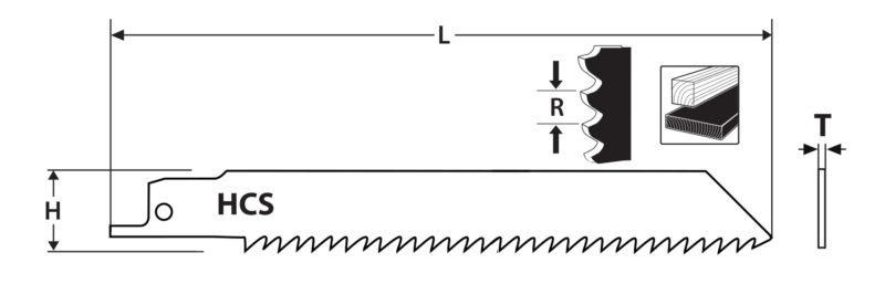 Brzeszczot do piły szablastej HCS, 228 x 19 x 1,2 mm, 2 sztuki - obrazek 7
