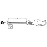Wkrętak krzyżowy Phillips z końcówką magnetyczną 2x100 mm - obrazek 4