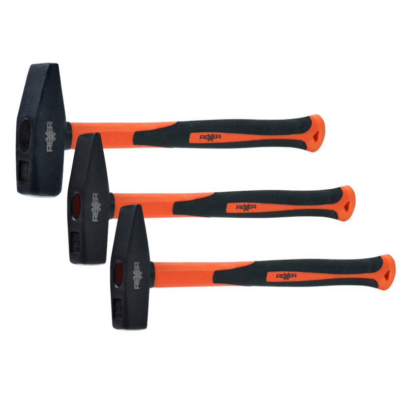 Zestaw młotków ślusarskich 3 szt. 300–800 g, trzonek fiberglass - obrazek 2