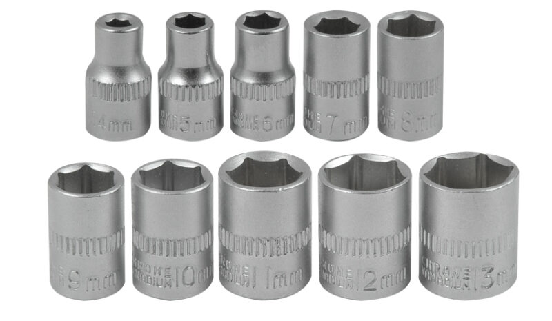 Klucze nasadowe + grzechotka 1/4" 12 elementów CRV - obrazek 5
