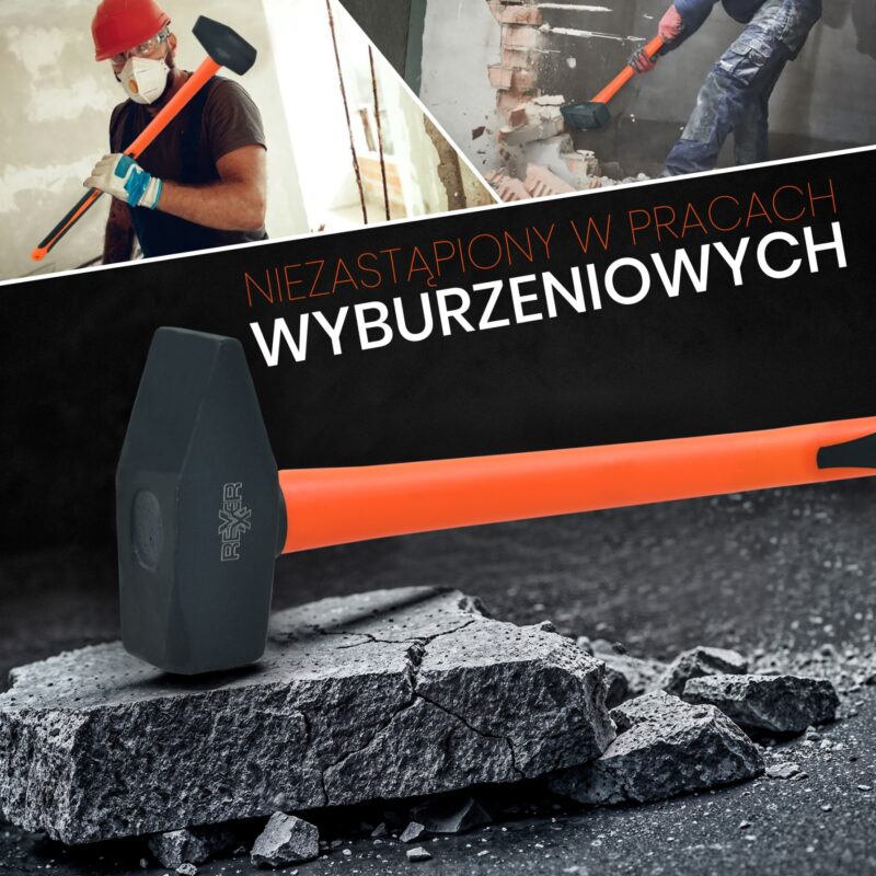 Młotek ślusarski 5000 g trzonek z włókna szklanego - obrazek 10