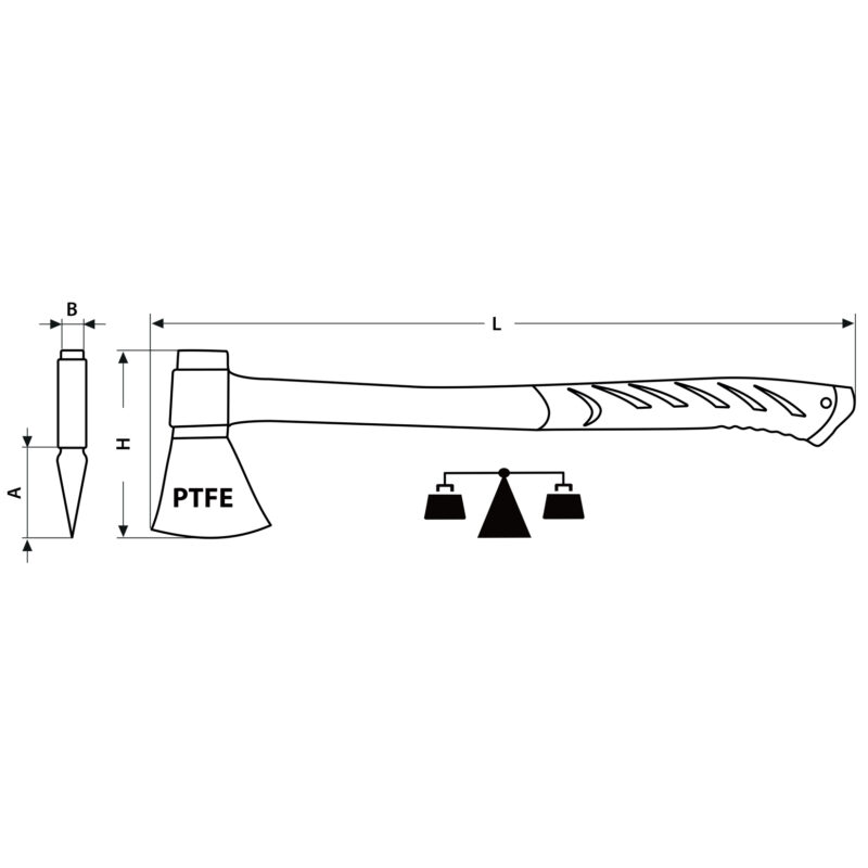 Siekiera 1250 g, powłoka PTFE - obrazek 7