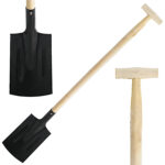 Szpadel hartowany, drewniany trzonek 115 cm