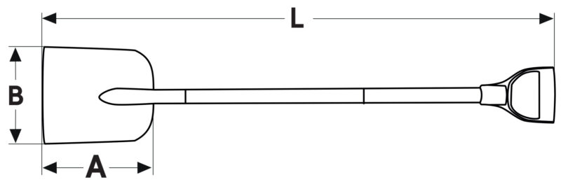 Łopata piaskowa, metalowy trzonek 125 cm - obrazek 6