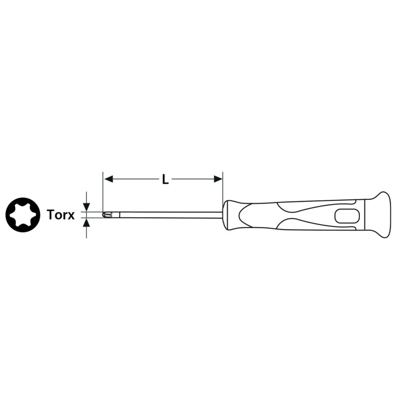 Wkrętak precyzyjny Torx T6x50 mm - obrazek 5