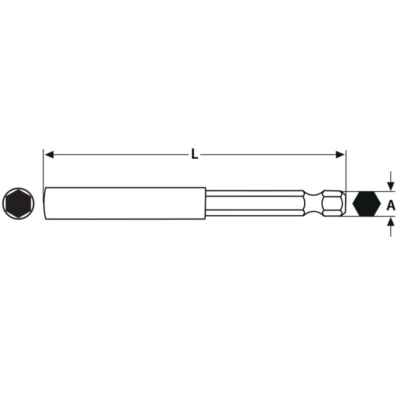 Uchwyt magnetyczny do końcówek wkrętakowych 1/4" - obrazek 4