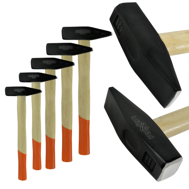 Zestaw młotków ślusarskich 5 szt. 300–1500 g, trzonek drewniany - obrazek 8