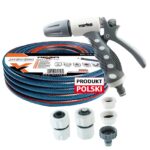 4-warstwowy wąż ogrodowy 3/4" 20 m + złączki + plastikowy pistolet zraszający