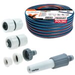 4-warstwowy wąż ogrodowy 1/2" 30 m + złączki + dysza zraszająca