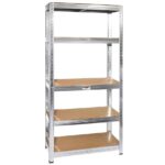 Regał metalowy magazynowy (5 półek MDF, 175 kg/półka, 875 kg łącznie) - obrazek 2