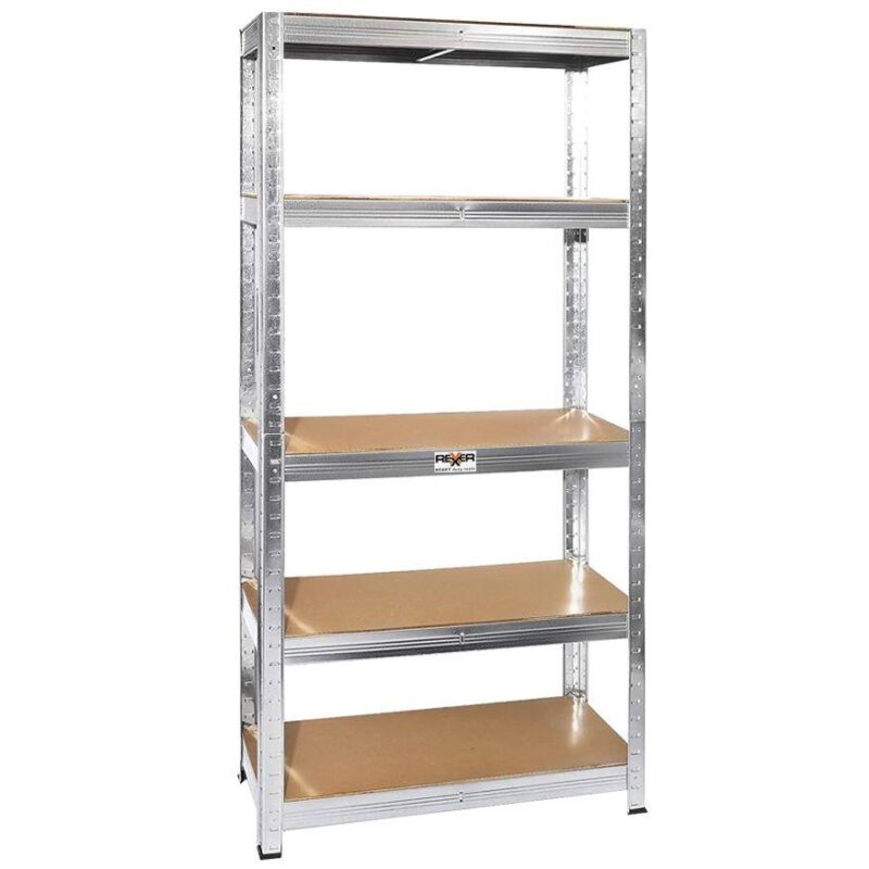 Regał metalowy magazynowy (5 półek MDF, 175 kg/półka, 875 kg łącznie) - obrazek 2