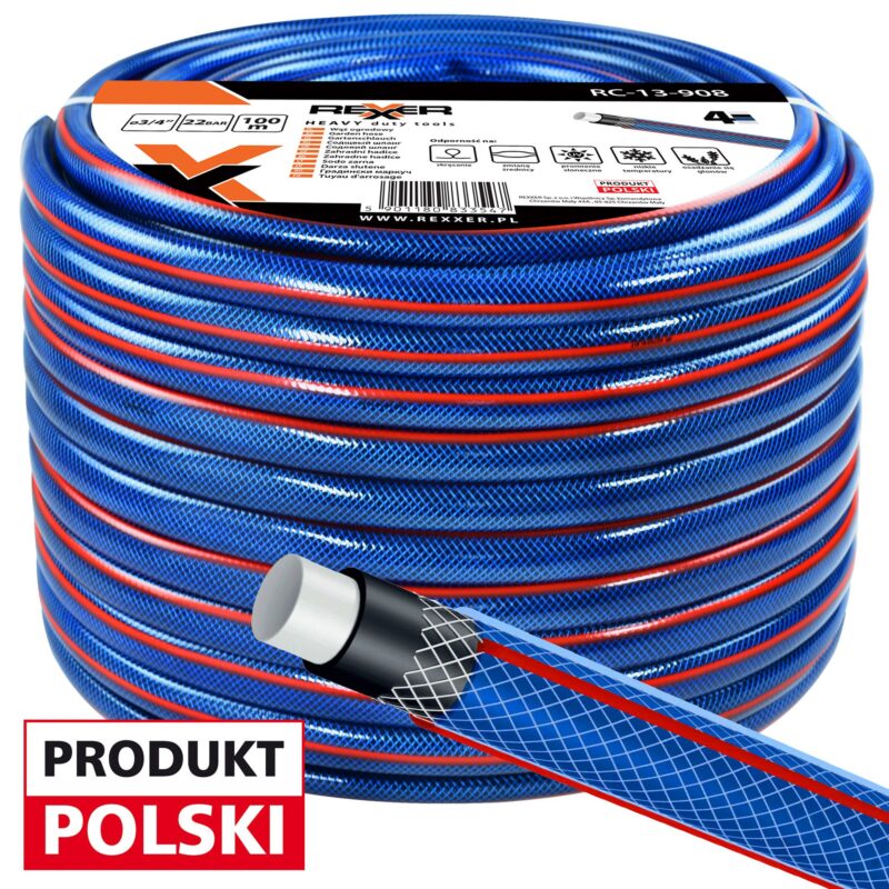 Wąż ogrodowy 3/4" 100 m + złączki + dysza zraszająca - obrazek 2