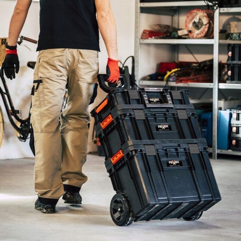 Zestaw skrzynek na kółkach REXXER System TWO SET PLUS 530 x 685 x 295 mm - obrazek 5