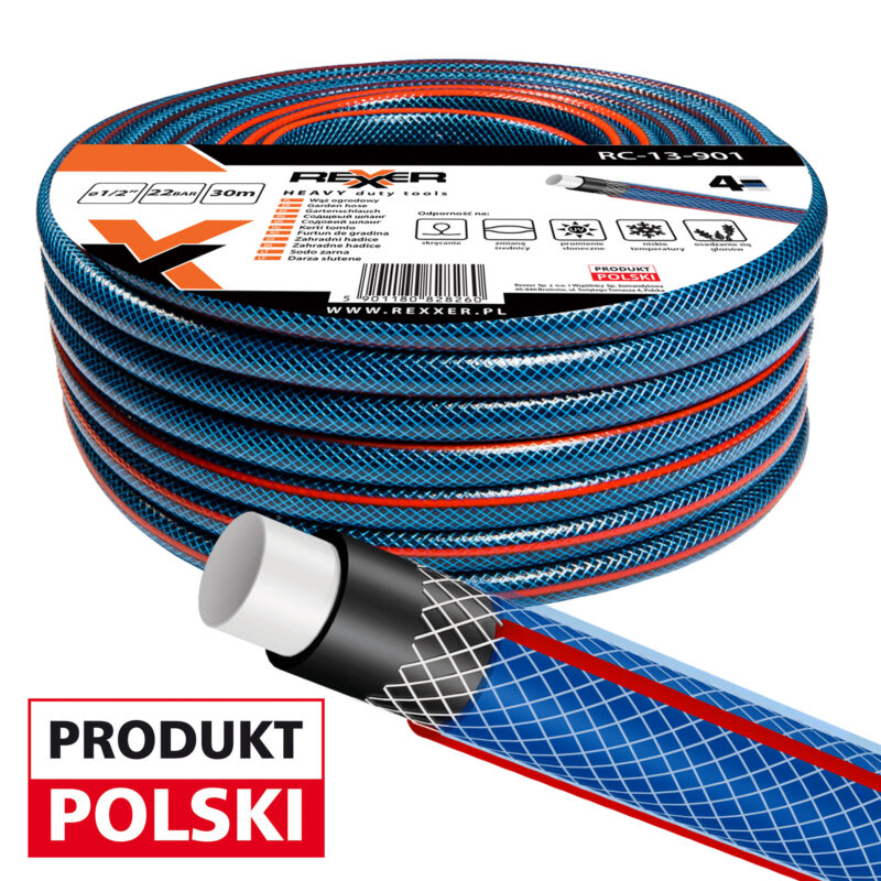 Wąż ogrodowy 1/2" 30 m + zraszacz i złączki - obrazek 3