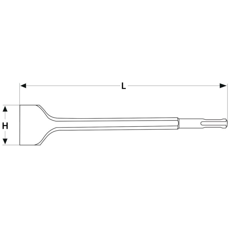 Dłuto płaskie SDS+ 50x600 mm - obrazek 4