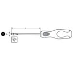 Wkrętak płaski z końcówką magnetyczną 6x150 mm - obrazek 3