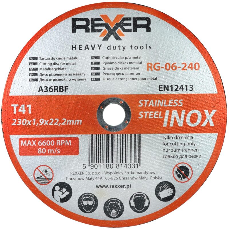 Tarcza do cięcia metalu 230 mm INOX 1.9mm 10szt - obrazek 2