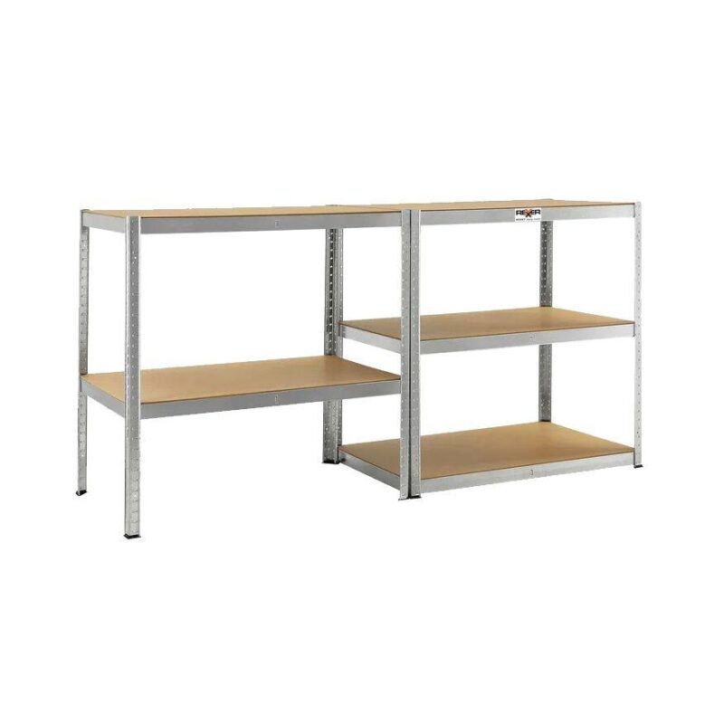 Regał metalowy magazynowy (5 półek MDF, 175 kg/półka, 875 kg łącznie) - obrazek 4