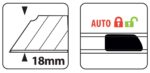 Nóż z łamanym ostrzem 18 mm (10 sztuk) - obrazek 4