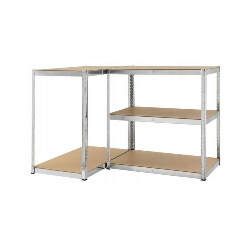 Regał metalowy magazynowy (5 półek MDF, 175 kg/półka, 875 kg łącznie) - obrazek 3