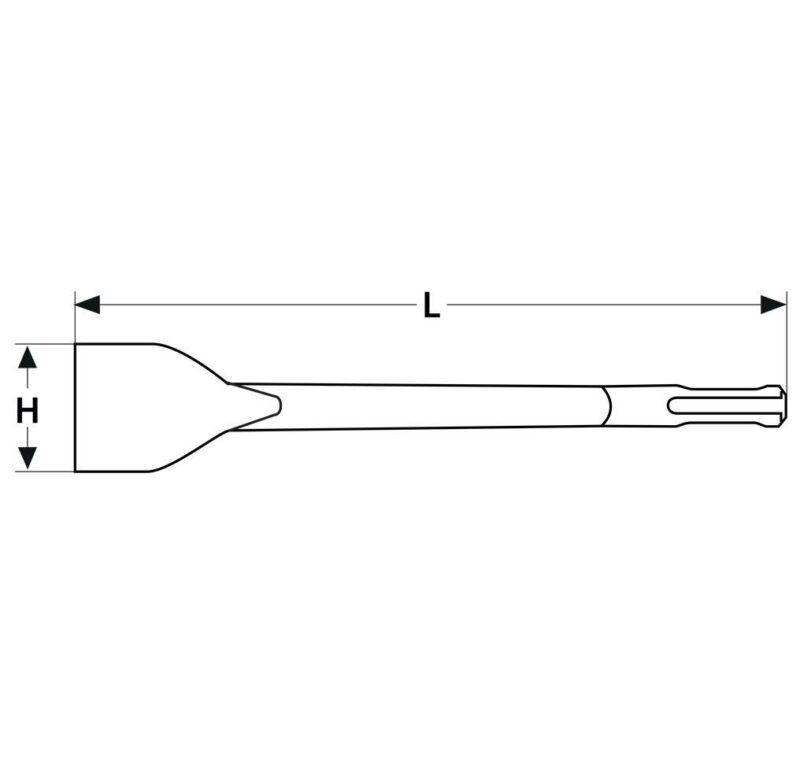 Dłuto płaskie SDS Plus 50x400 mm - obrazek 4