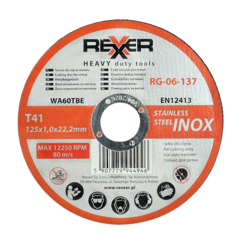 Tarcza do cięcia INOX 125 x 1.0 mm (25 sztuk) - obrazek 2