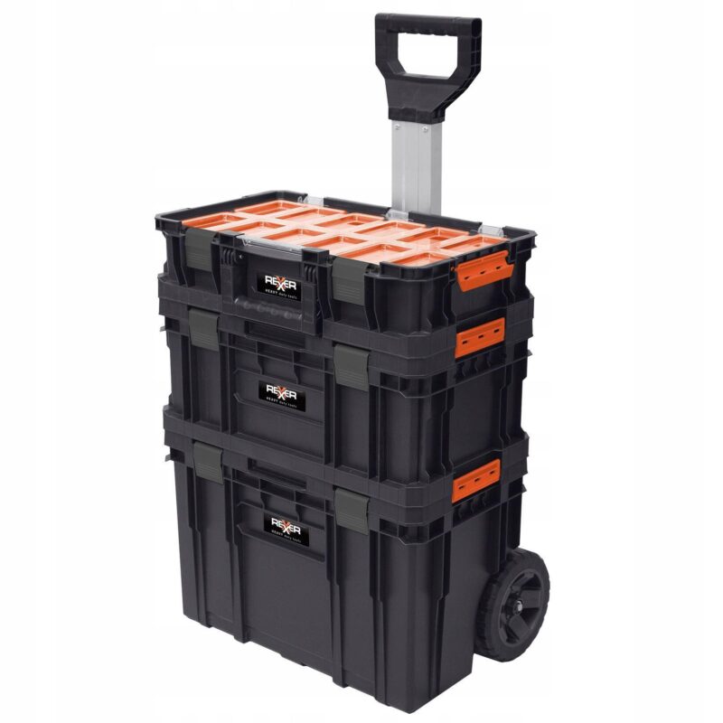 Zestaw skrzynek na kółkach REXXER System TWO SET PLUS 530 x 685 x 295 mm - obrazek 2