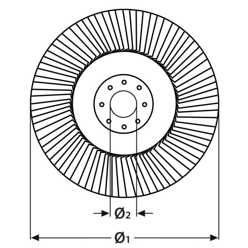 Tarcza ścierna listkowa K60 125 mm (10 sztuk) - obrazek 5