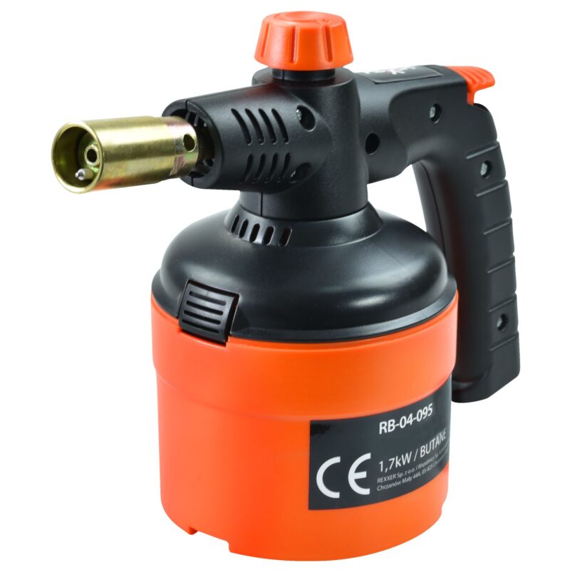Palnik gazowy z zapłonem piezoelektrycznym 1700 W Basic + kartusz z gazem butan 190 g (2 sztuki) - obrazek 4